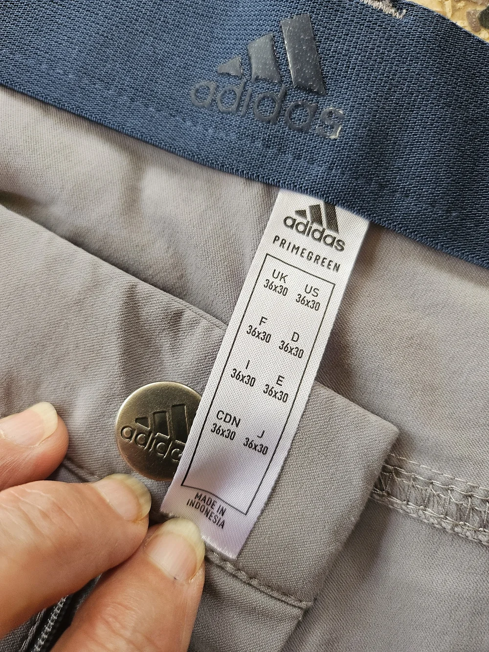 Adidas Go To 5 Pocket Men's Casual Grey Golf Pants Tapered 36x30